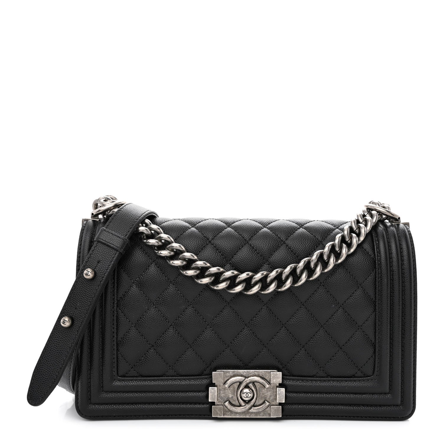 Chanel Caviar Quilted Medium Boy Flap Black 1 of 10