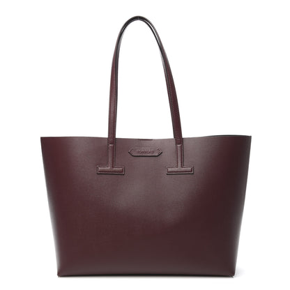 Tom Ford Grained Calfskin Small T Tote Bordeaux 1 of 9