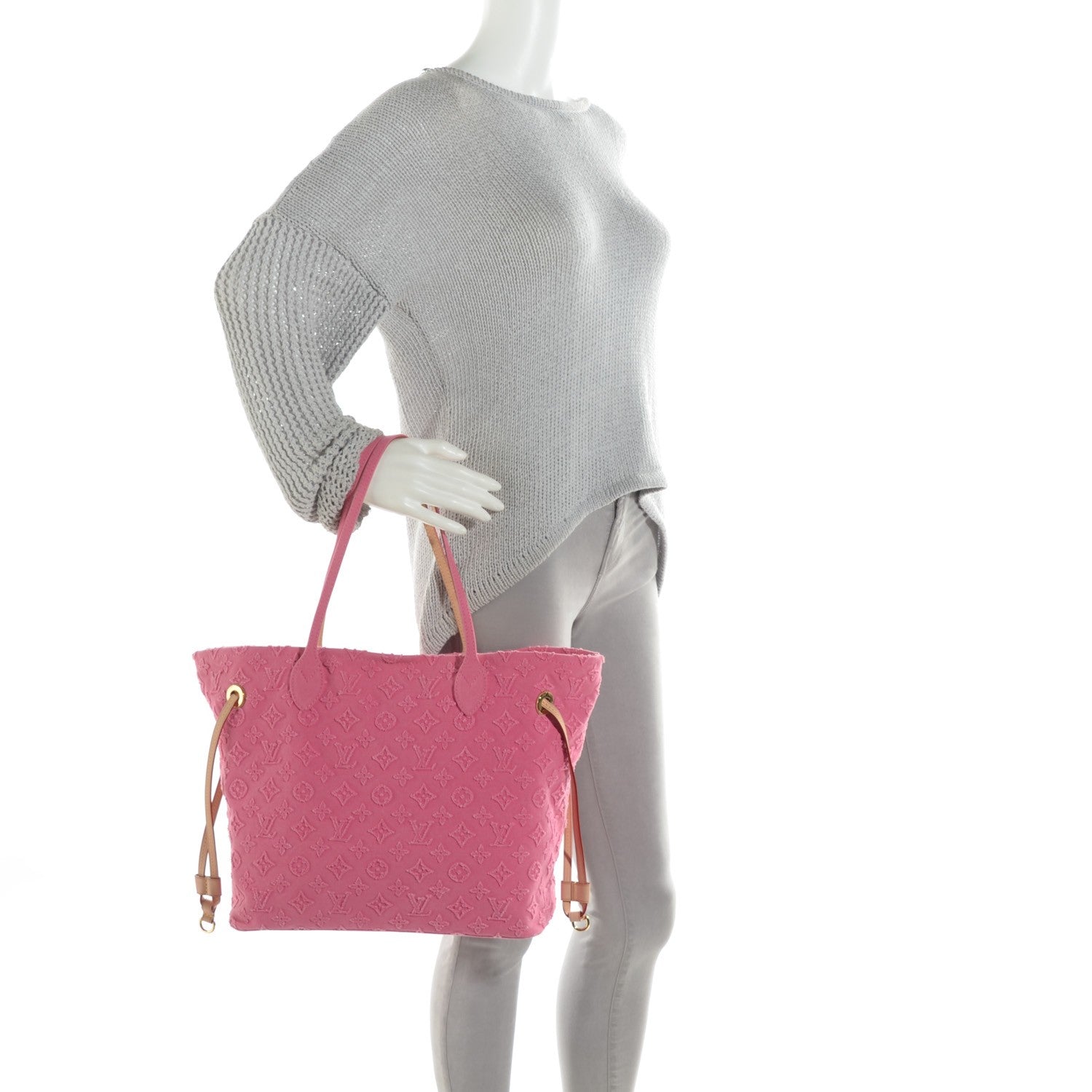 Louis Vuitton Monogram Denim Neverfull MM Rose 2 of 7