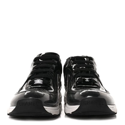 Chanel Calfskin Patent Transparent Sneakers 36.5 Black 2 of 6