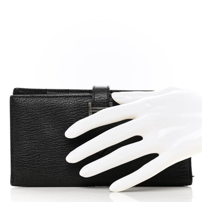 Hermes Chèvre Mysore Bearn Gusset Wallet Black 2 of 8