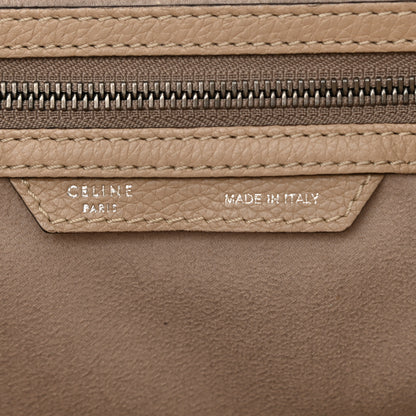 Celine Drummed Calfskin Mini Luggage Dune 7 of 14