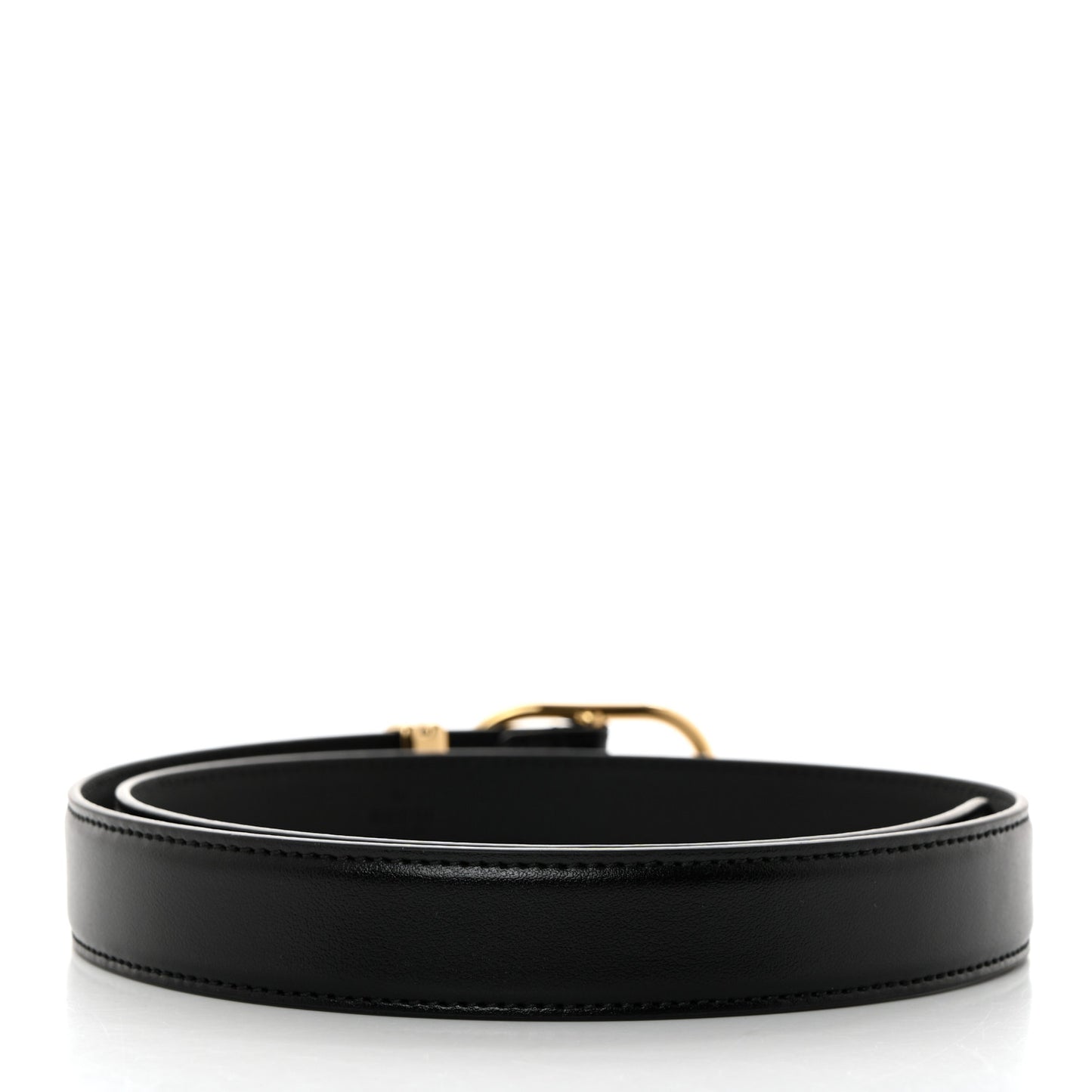Calfskin Round Interlocking G Belt 70 28 Black