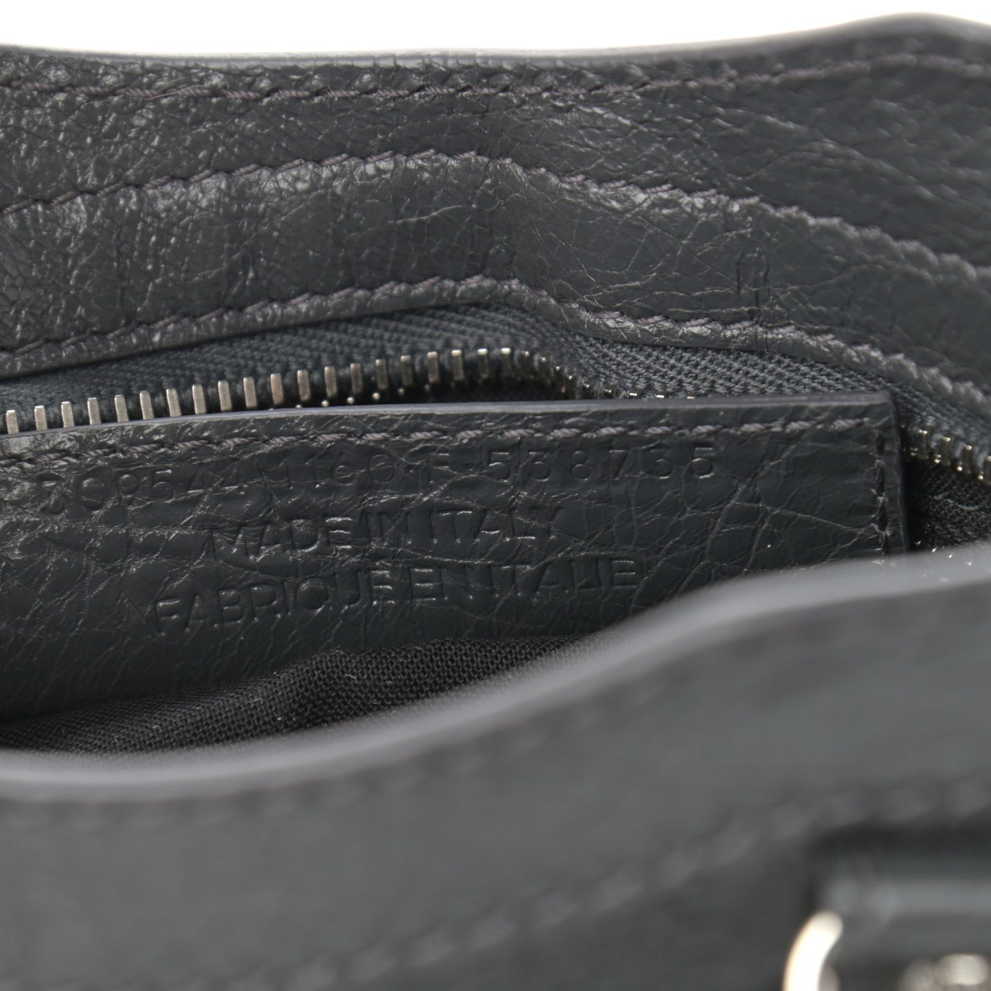 Agneau Giant 12 Silver Hardware Mini City Gris Fossile Anthracite