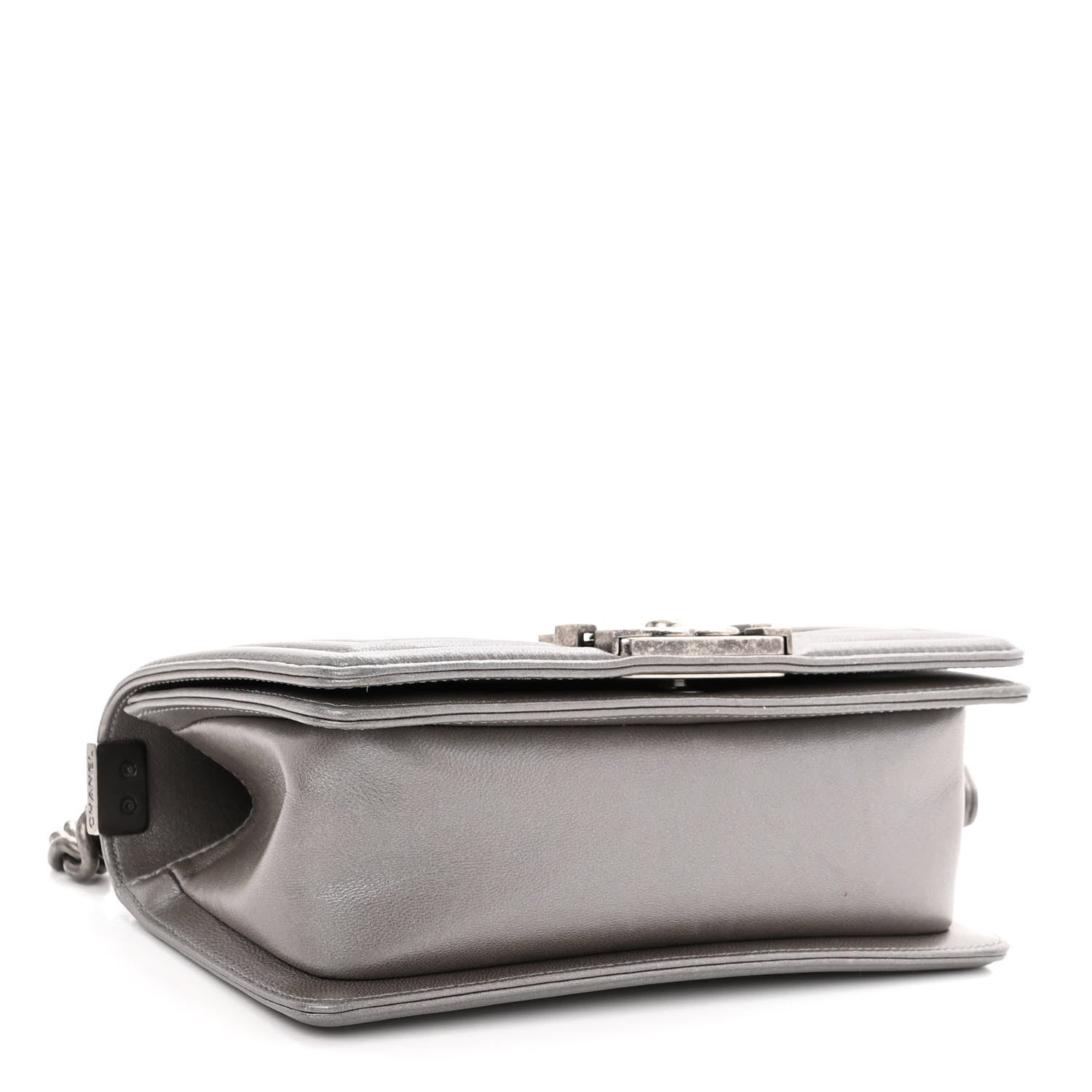 Chanel Galuchat Stingray Small Boy Flap Silver 4 of 11