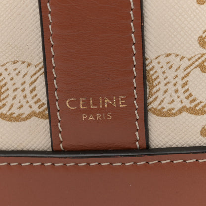 Celine Triomphe Canvas Calfskin Small Bucket Bag White 6 of 12