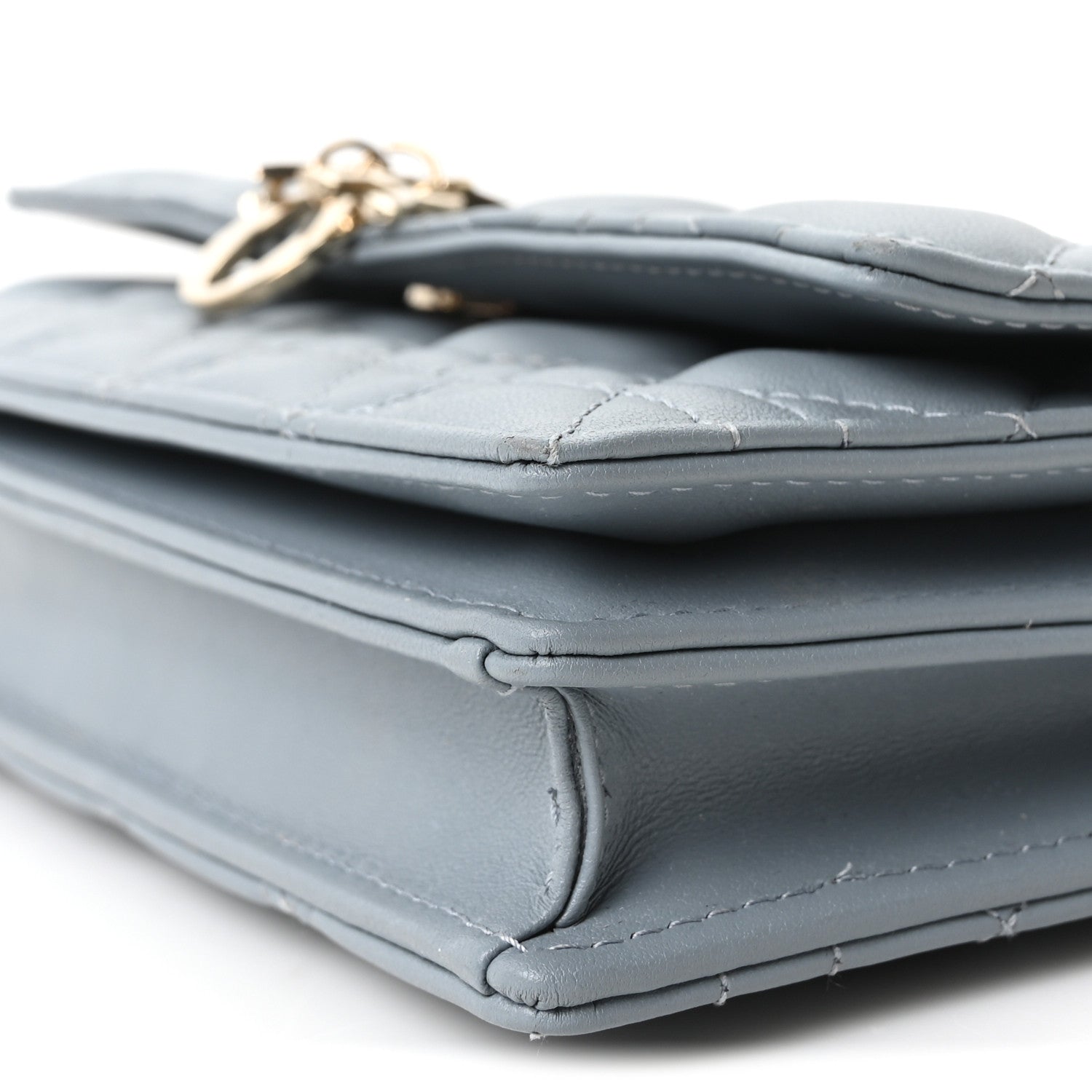 Christian Dior Lambskin Cannage Mini My Dior Top Handle Clutch Cloud Blue 10 of 10