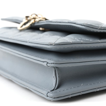 Christian Dior Lambskin Cannage Mini My Dior Top Handle Clutch Cloud Blue 10 of 10