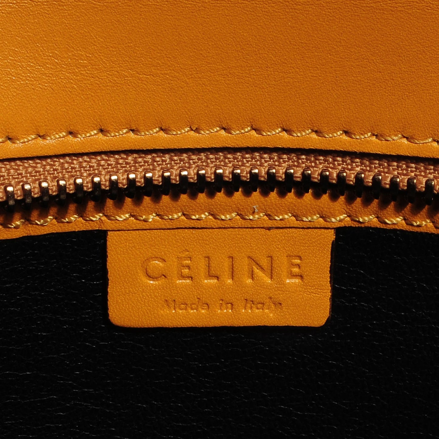 Smooth Calfskin Nano Luggage Amber Black