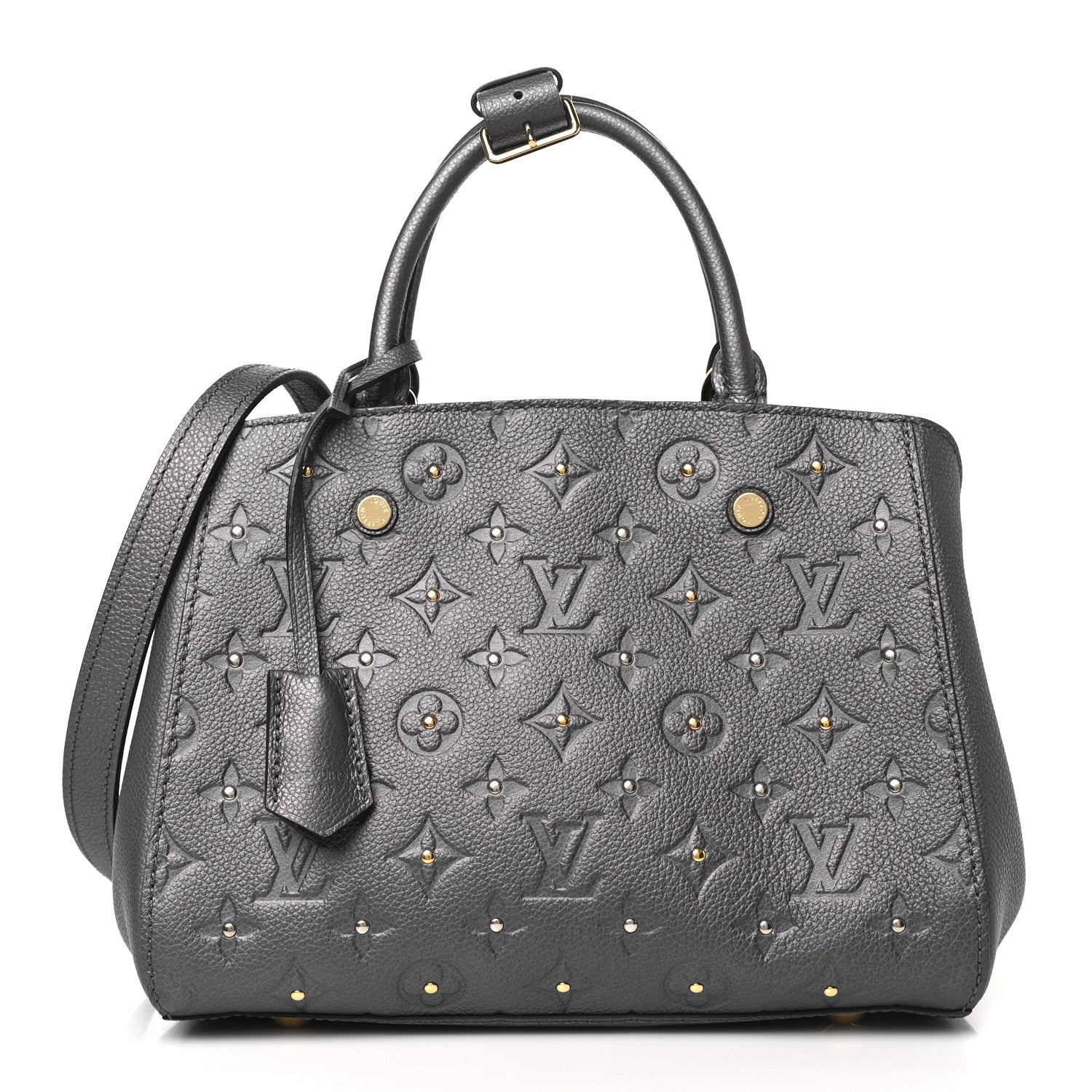 Louis Vuitton Empreinte Studded Montaigne BB Gris Silver 1 of 9