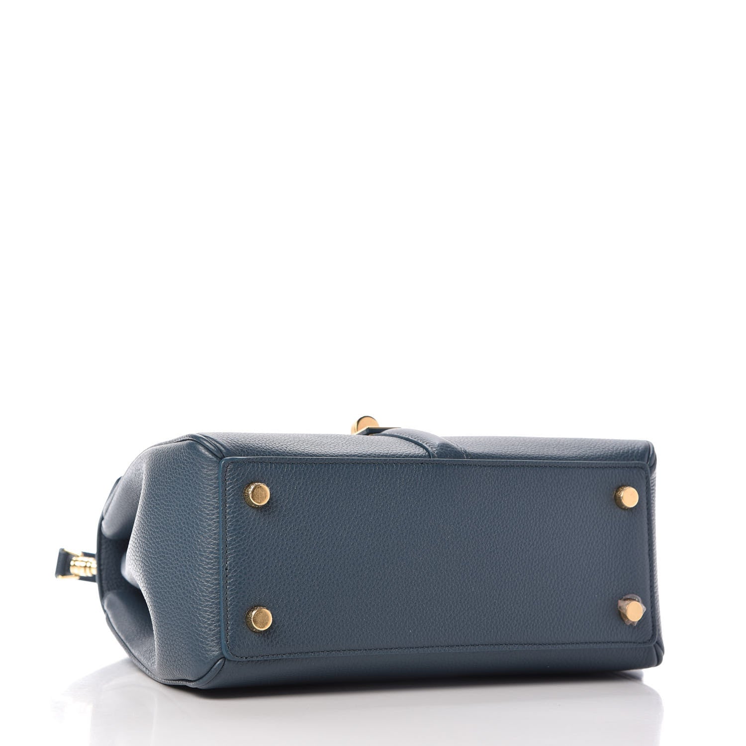 Celine Grained Calfskin Small 16 Top Handle Bag Petrol 4 of 10