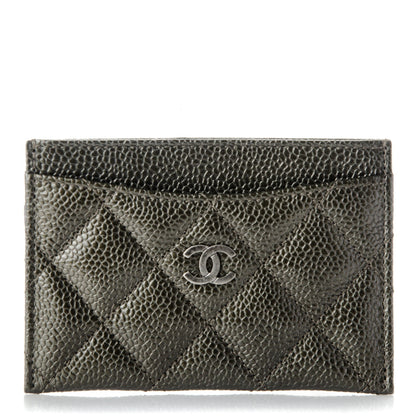 Chanel Caviar Quilted Card Holder Dark Charcoal 1 of 7