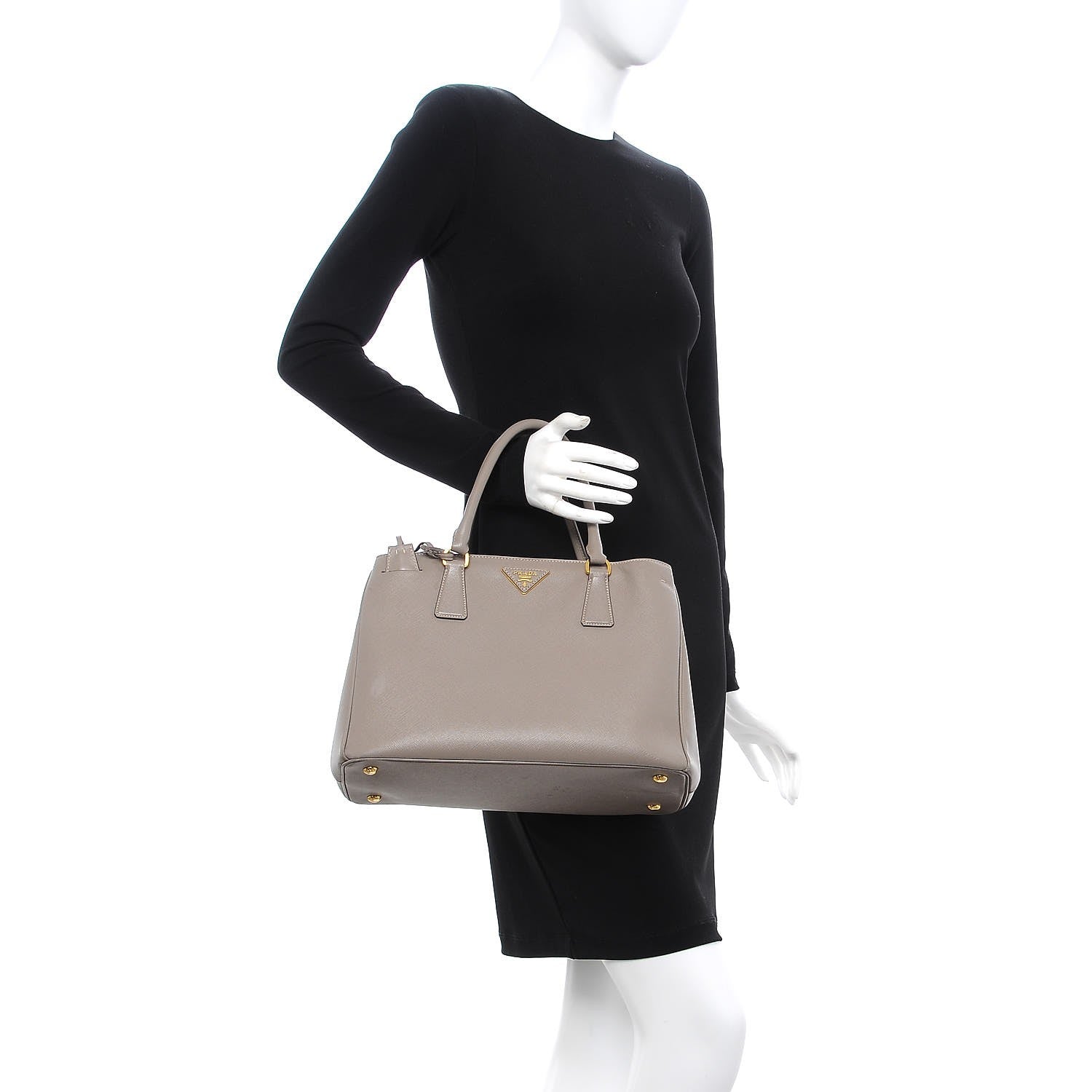 Prada Saffiano Lux Medium Tote Argilla 3 of 18