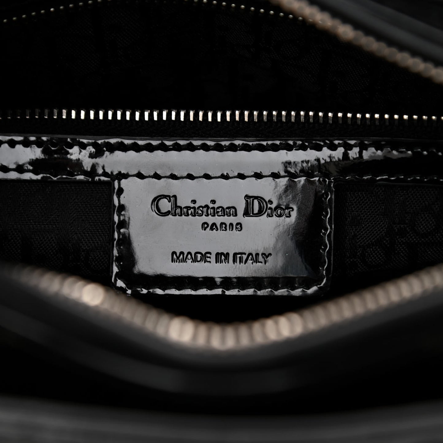 Patent Cannage Medium Lady Dior Black