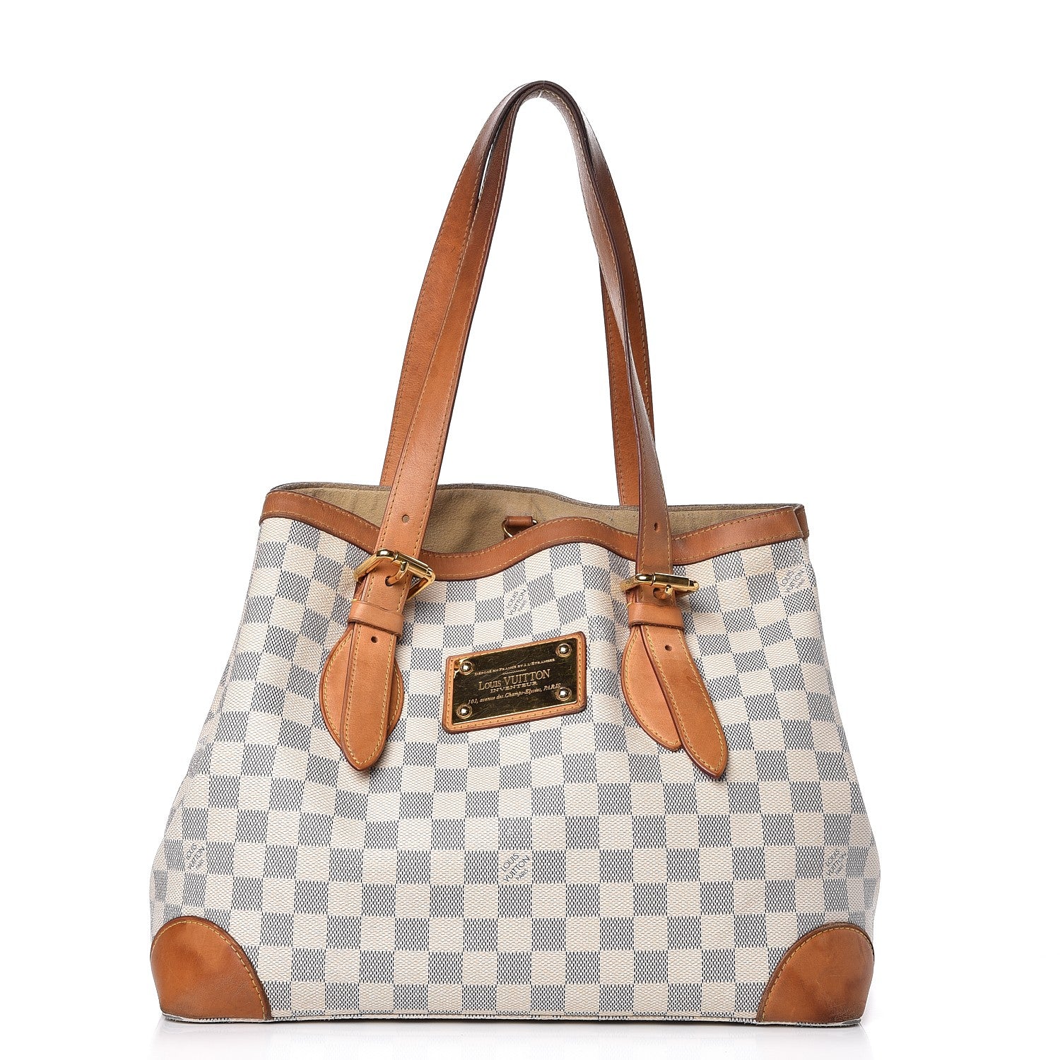 Louis Vuitton Damier Azur Hampstead MM 1 of 25