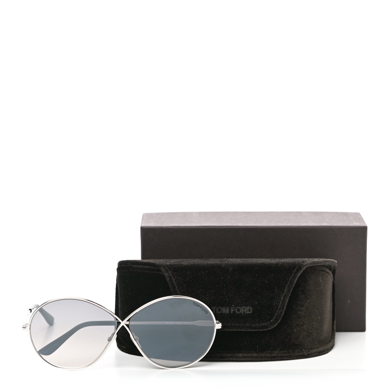 Tom Ford Metal Rania-02 Oval Sunglasses TF564 Silver 7 of 7