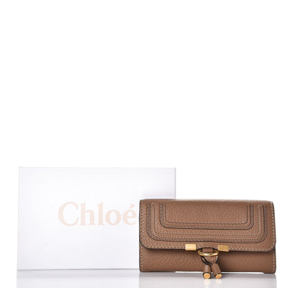 Chloe Calfskin Marcie Continental Flap Wallet Nut 8 of 8