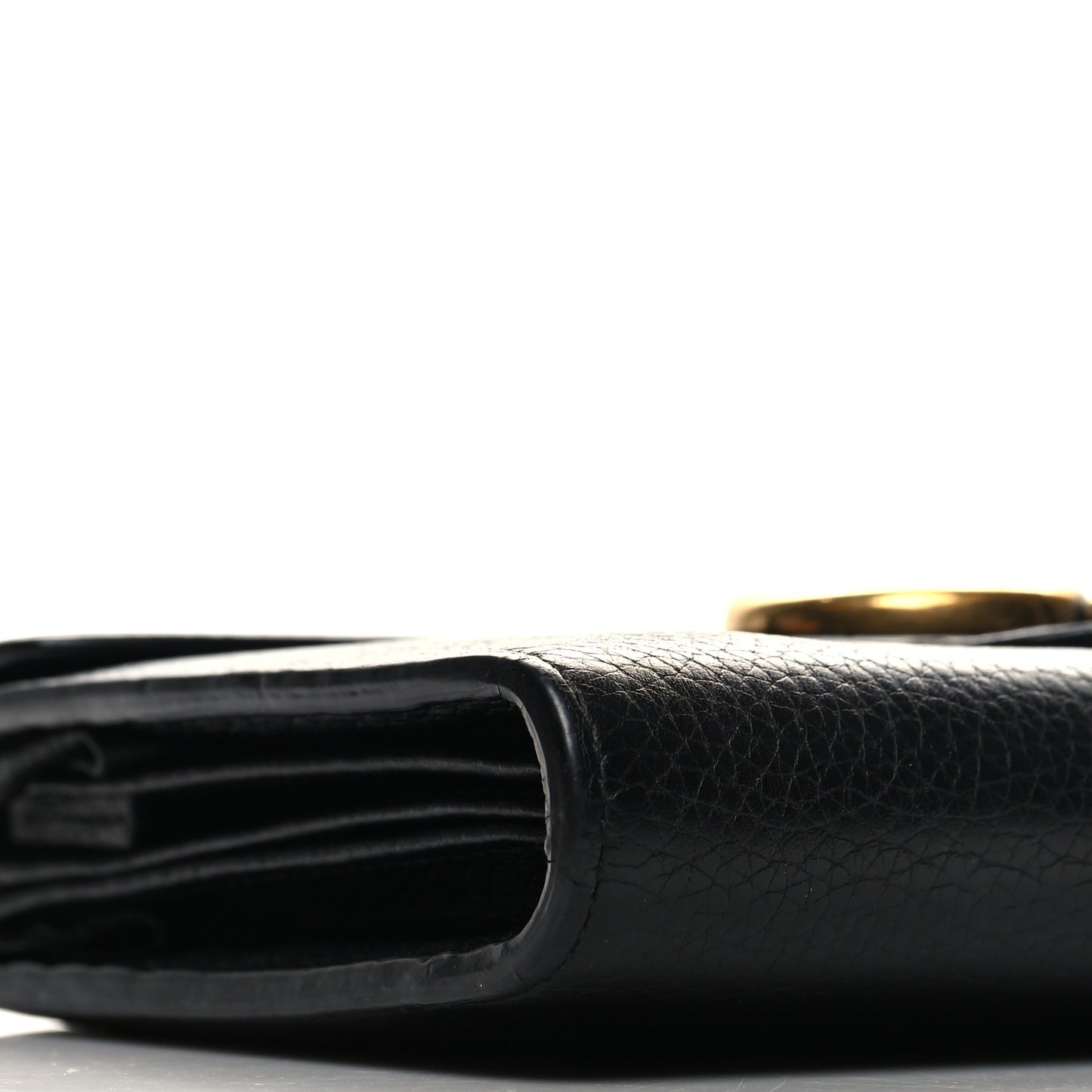 Calfskin GG Marmont Chain Wallet Black
