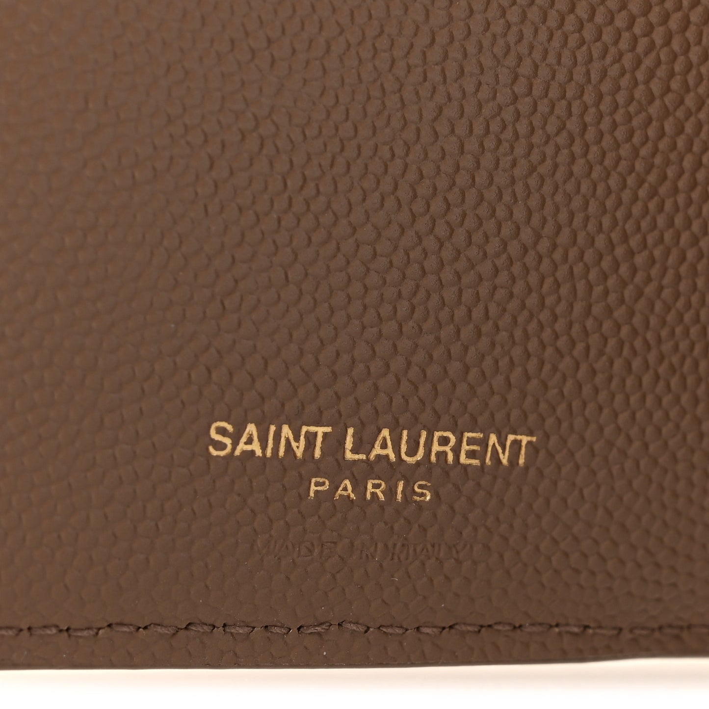 Grain De Poudre Matelasse Chevron Monogram Zipped Two-Part Wallet Dark Latte