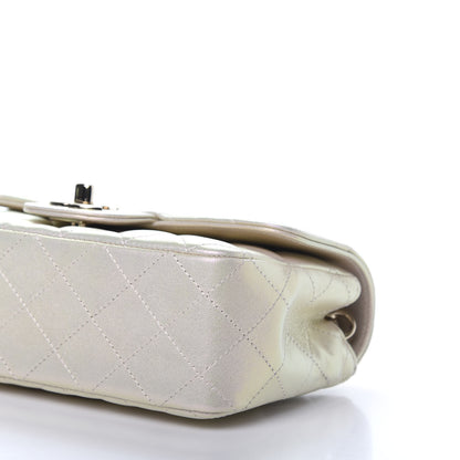 Chanel Iridescent Lambskin Quilted Mini Rectangular Flap Ivory 7 of 11