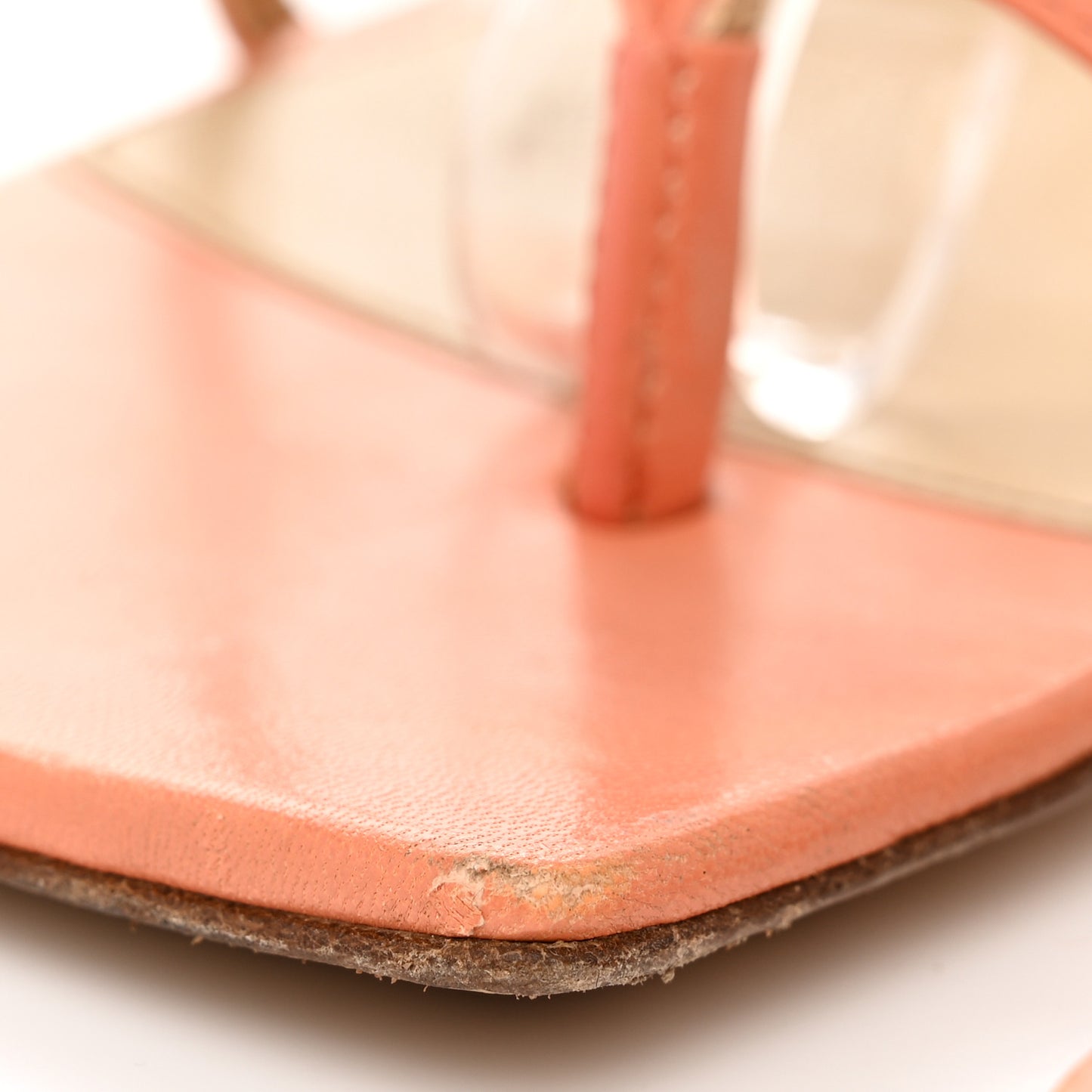 Lambskin Stretch Multi Strap 90mm Sandals 41 Papaya