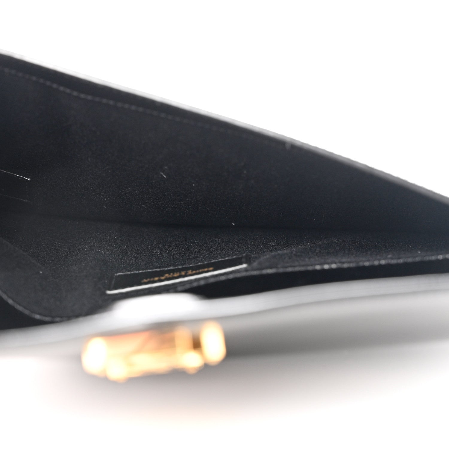 Saint Laurent Smooth Shiny Calfskin Monogram Uptown Pouch Black 5 of 7