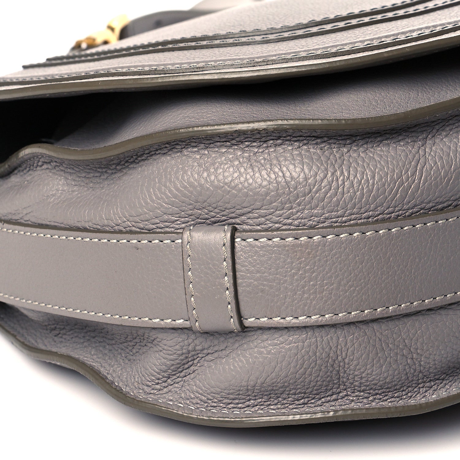 Chloe Calfskin Medium Marcie Round Crossbody Bag Cashmere Grey 9 of 11