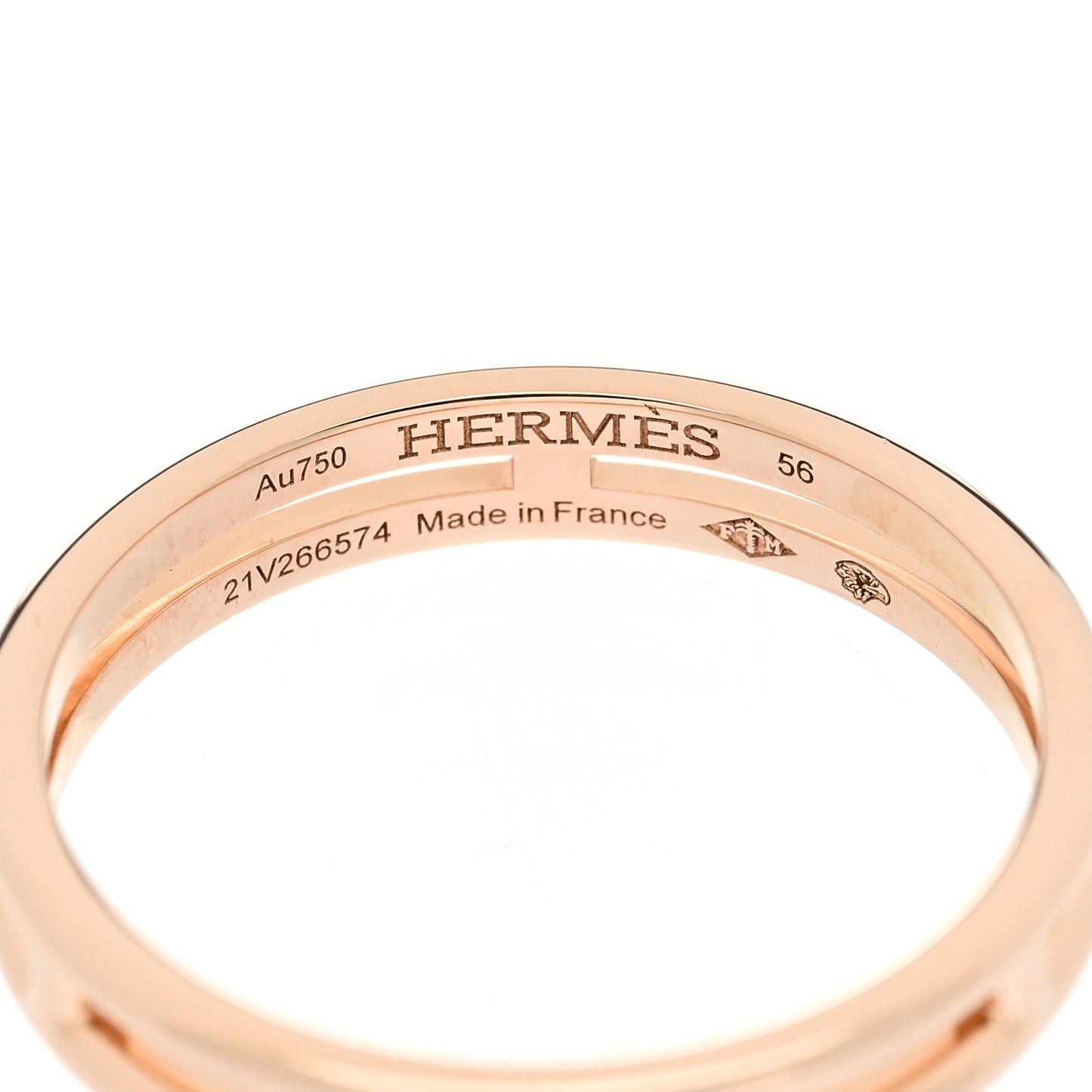 18K Rose Gold Ariane Wedding Band Ring 56 7.5