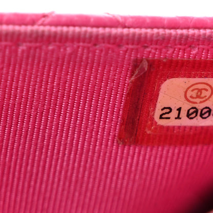 Chanel Caviar Enamel Quilted Wallet On Chain WOC Pink 8 of 14