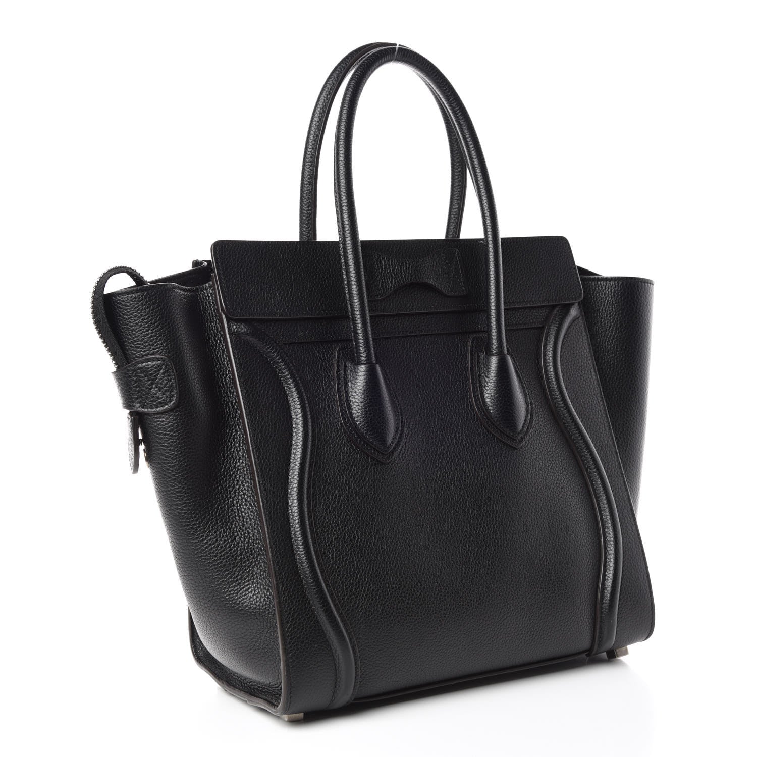 Celine Drummed Calfskin Micro Luggage Black 3 of 11