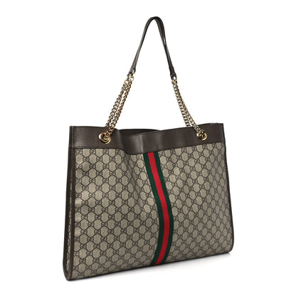 Gucci GG Supreme Monogram Large Rajah Chain Tote Beige New Acero 4 of 13