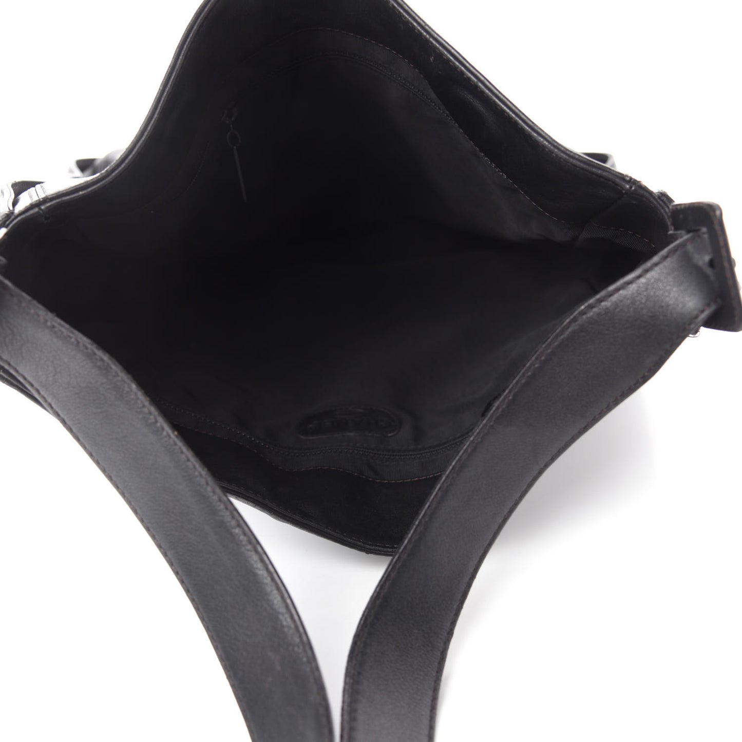 Calfskin CC Shoulder Bag Black