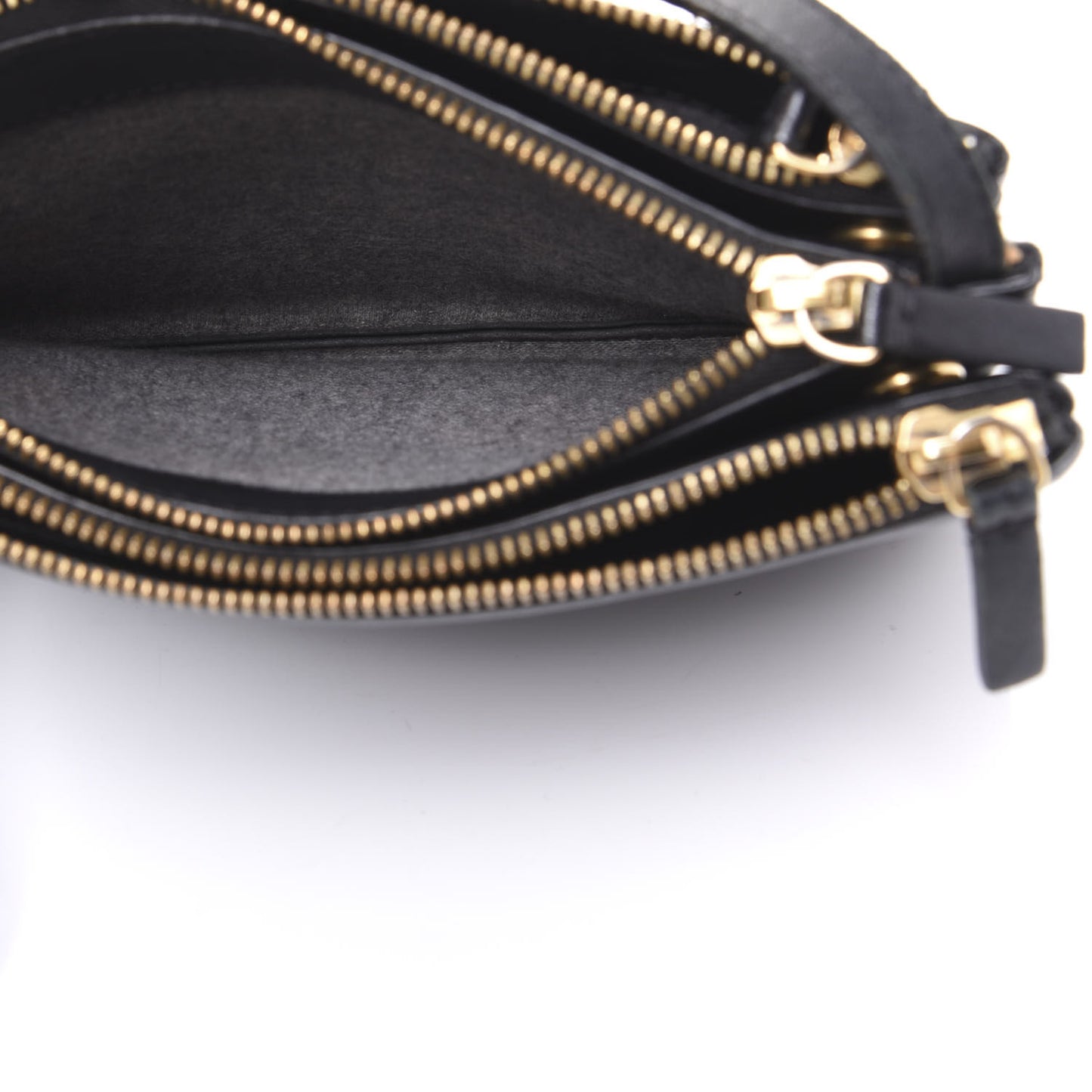 Lambskin Small Trio Crossbody Bag Black