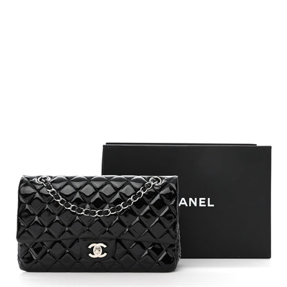Chanel Patent Quilted Medium Double Flap Black 13 of 13