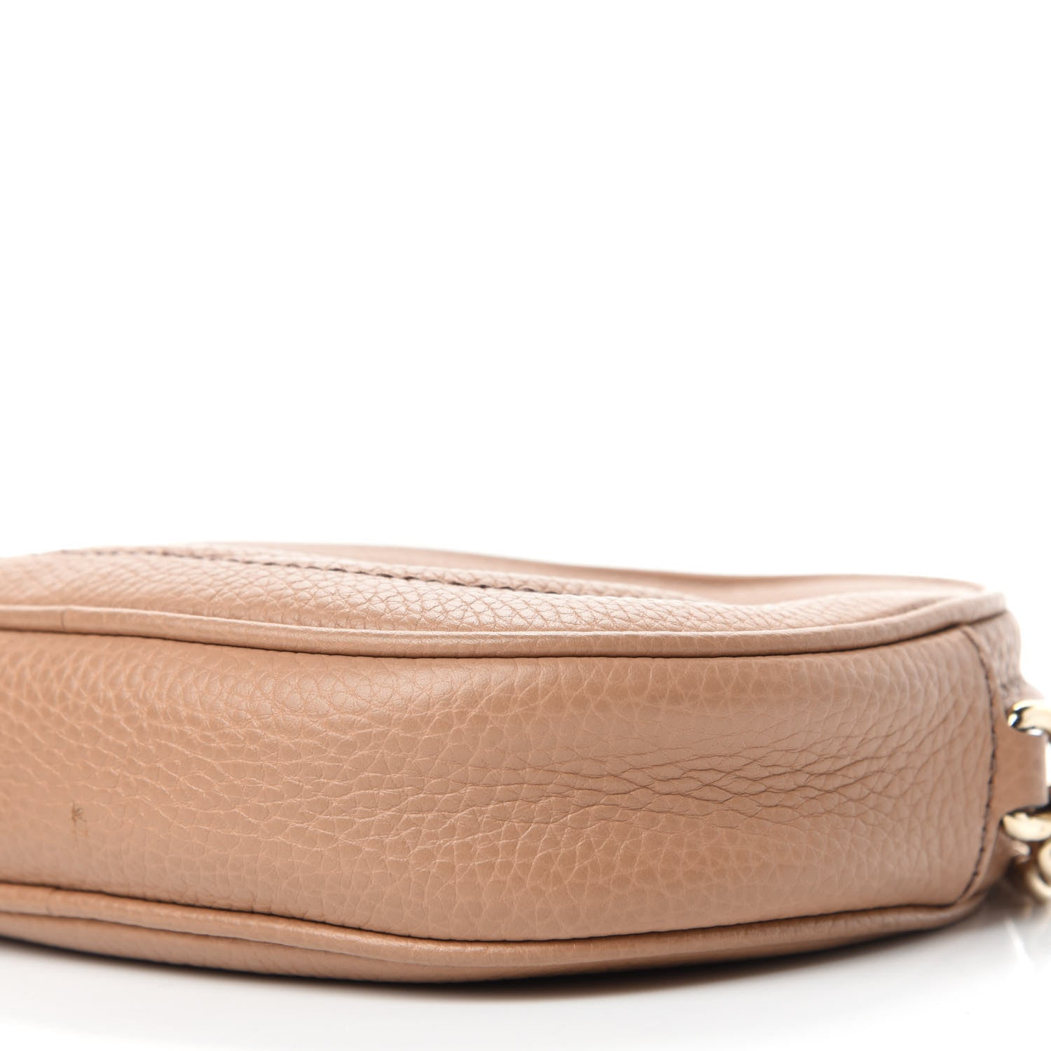 Gucci Pebbled Calfskin Mini Soho Chain Bag Camelia 7 of 11