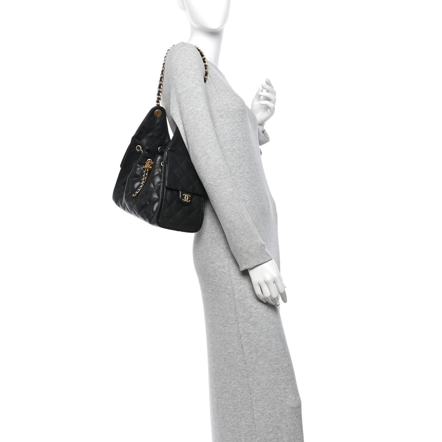 Caviar Quilted Small Chanel 25 Handbag Black