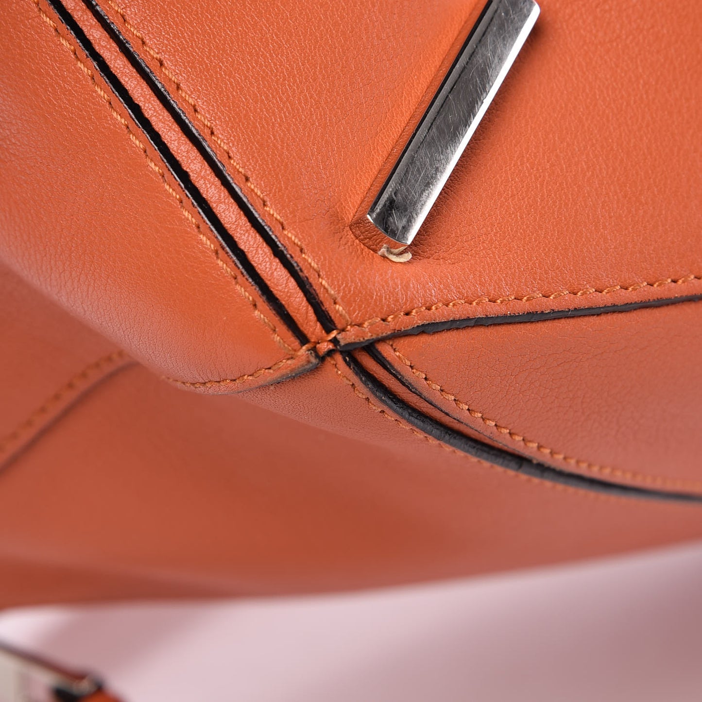 Calfskin Small Puzzle Bag Orange