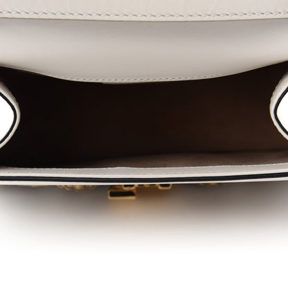 Gucci Calfskin Animal Studs Mini Sylvie Top Handle Bag White 5 of 10