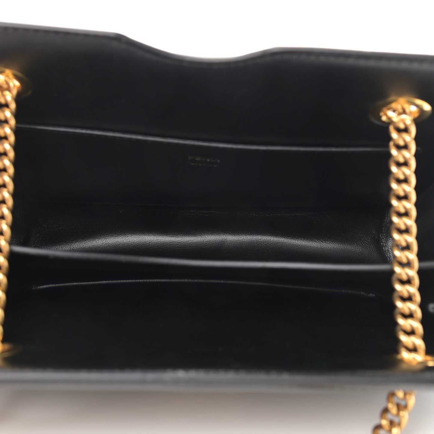 Vitello Glacier Karligraphy Pocket Shoulder Bag Black Gingerbread
