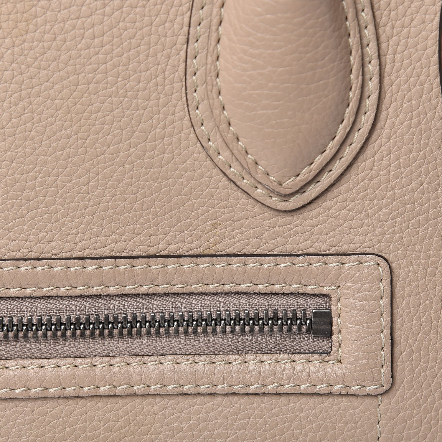 Celine Drummed Calfskin Micro Luggage Dune 17 of 17