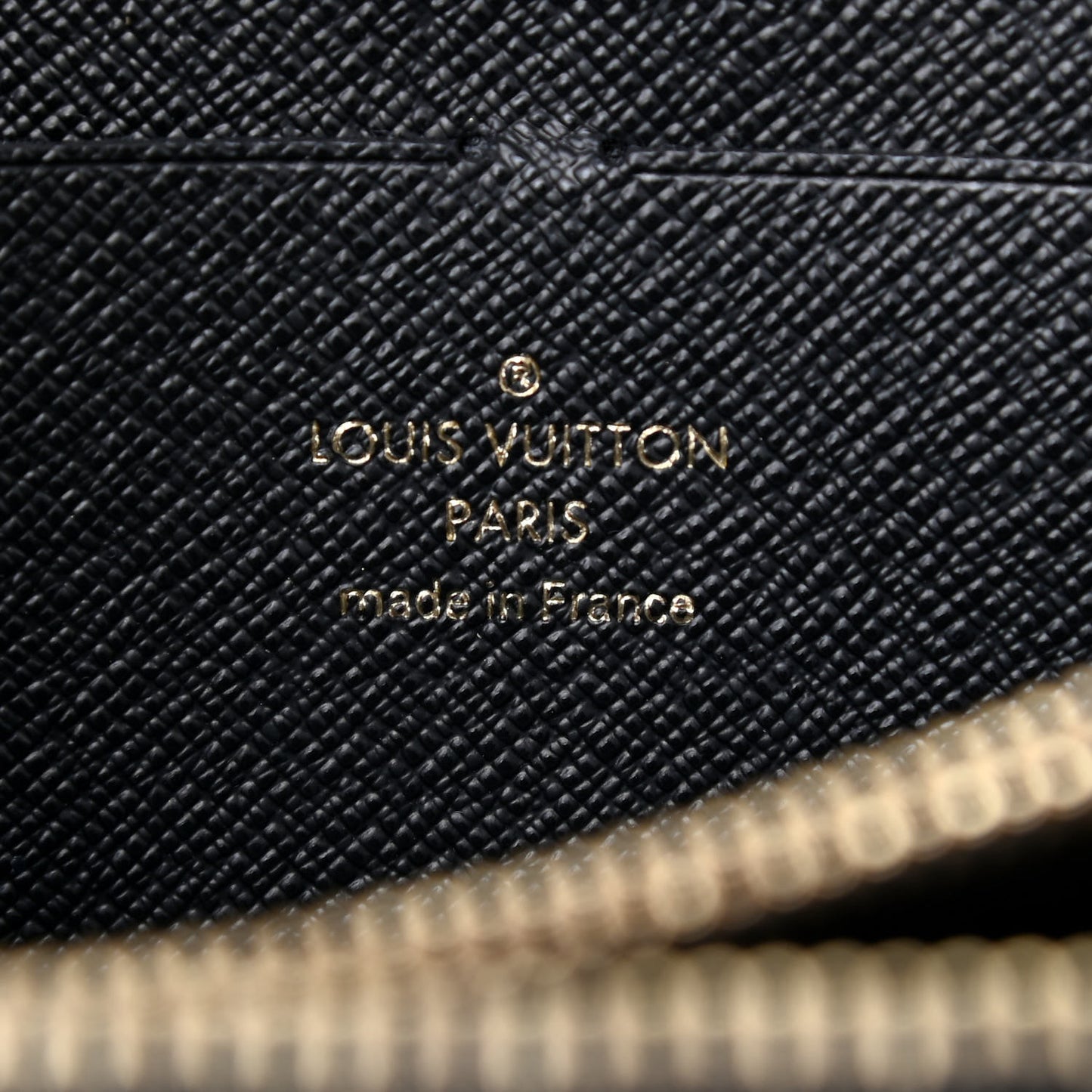 Calfskin Colored Monogram Zippy Wallet Blue Black