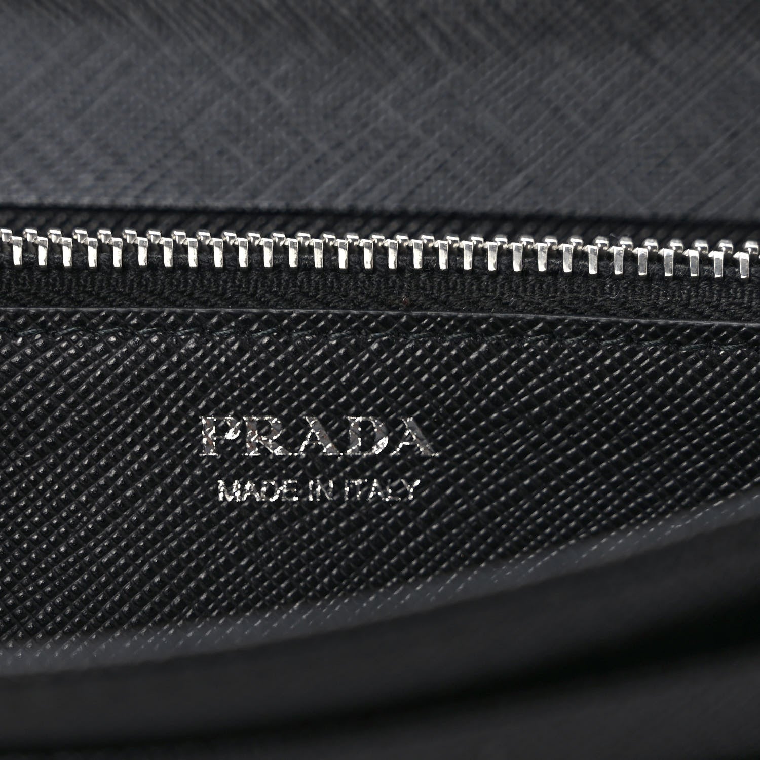 Prada Saffiano Triangle Logo Continental Flap Travel Wallet Black 7 of 8