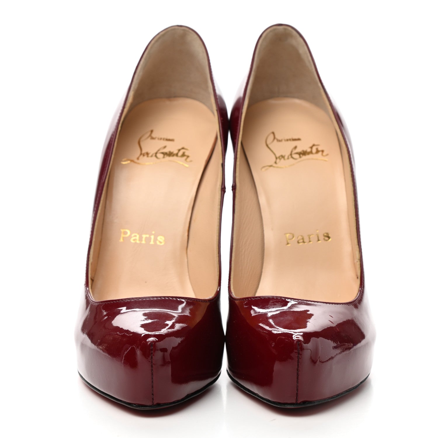 Christian Louboutin Patent 100 Pumps 35.5 Red 2 of 8