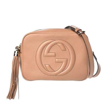 Gucci Pebbled Calfskin Small Soho Disco Bag Camelia 1 of 12