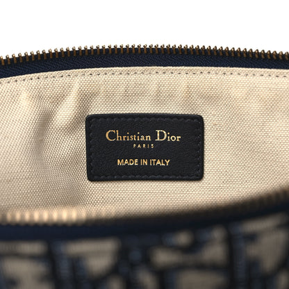 Christian Dior Oblique Pouch Clutch Blue 6 of 7