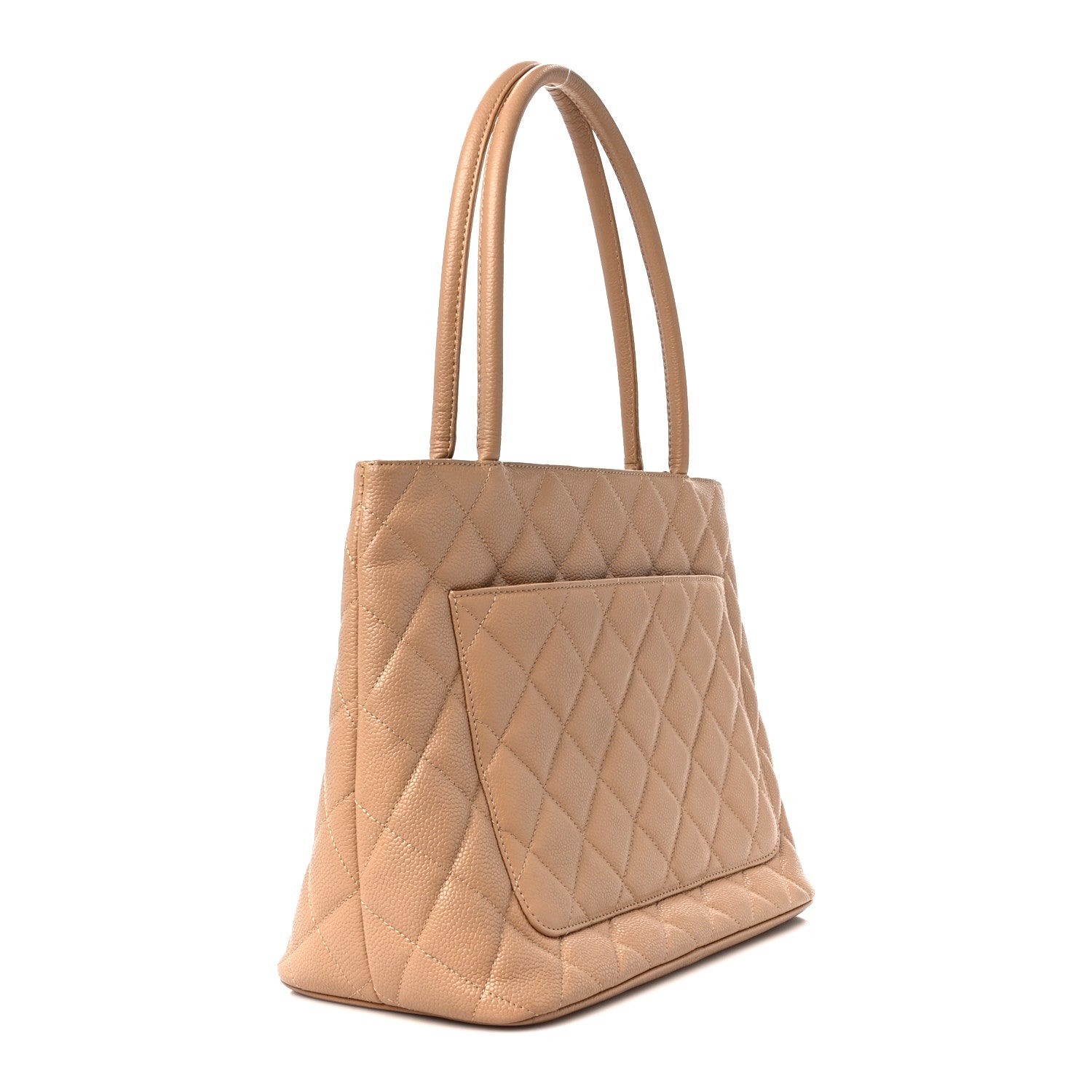 Chanel Caviar Quilted Medallion Tote Beige 3 of 11