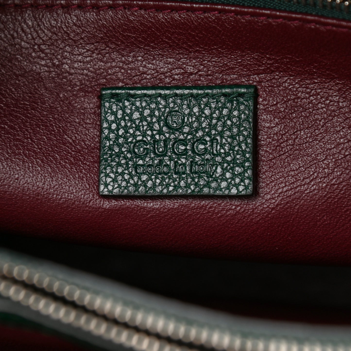 Grainy Calfskin Medium Zumi Top Handle Bag Vintage Green