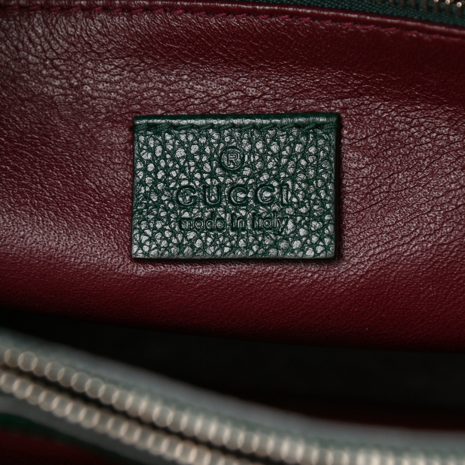 Gucci Grainy Calfskin Medium Zumi Top Handle Bag Vintage Green 7 of 11