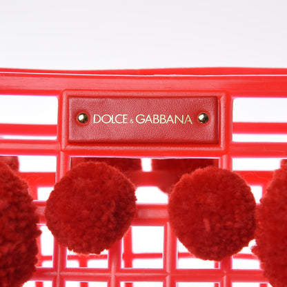 Dolce & Gabbana PVC Cage Market Tote Red 5 of 10