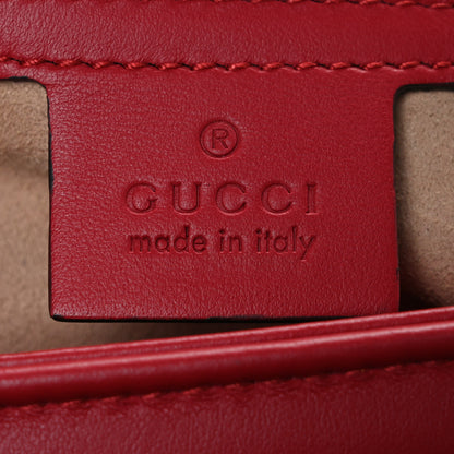 Gucci Calfskin Matelasse Large GG Marmont Shoulder Bag Hibiscus Red 6 of 11
